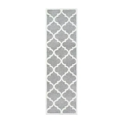 Covington Home Vienna Scalloped Lattice 27"x90" Indoor Rectangular Runner In Gray