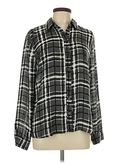 Pre-owned Covington Long Sleeve Blouse In Black