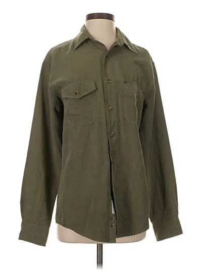 Pre-owned Covington Long Sleeve Blouse In Green