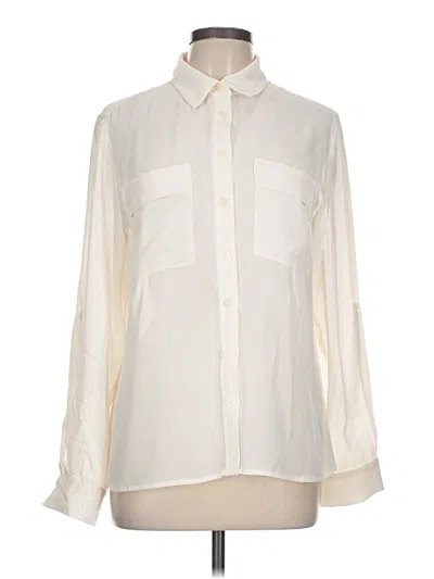 Pre-owned Covington Long Sleeve Blouse In Ivory