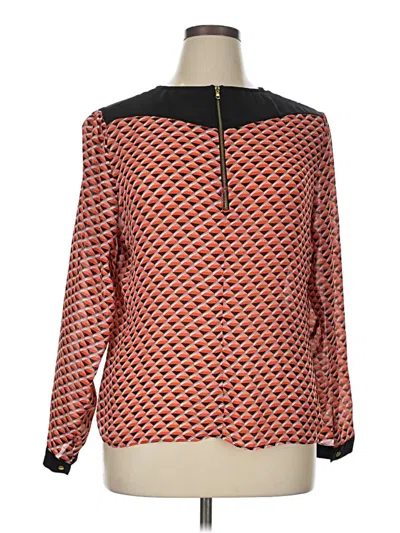 Pre-owned Covington Long Sleeve Blouse In Orange
