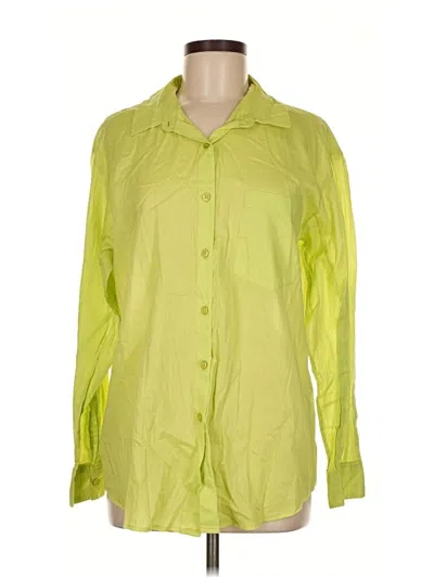 Pre-owned Covington Long Sleeve Button Down Shirt In Green