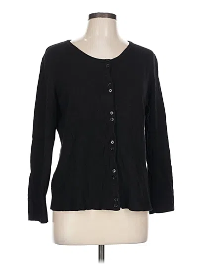 Pre-owned Covington Long Sleeve Top Black Square Neckline Tops