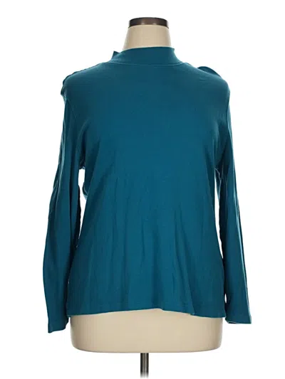 Pre-owned Covington Long Sleeve Turtleneck In Teal