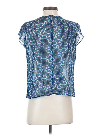 Pre-owned Covington Short Sleeve Blouse In Blue