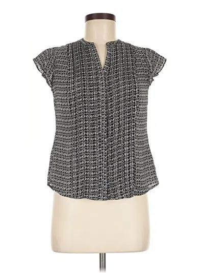Pre-owned Covington Short Sleeve Blouse In Gray