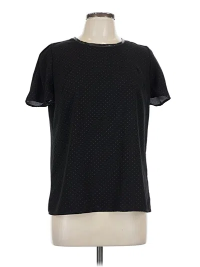 Pre-owned Covington Short Sleeve Top Black Crew Neck Tops