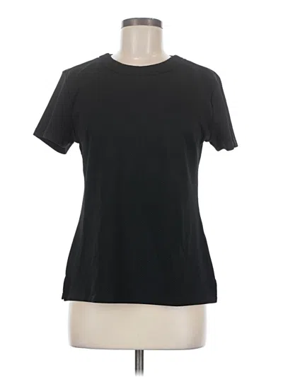Pre-owned Covington Short Sleeve Top Black Crew Neck Tops