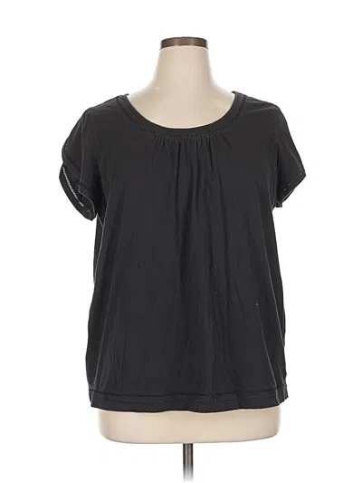 Pre-owned Covington Short Sleeve Top Black Scoop Neck Tops