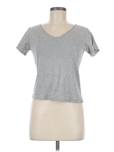 Pre-owned Covington Short Sleeve Top Gray V-neck Tops