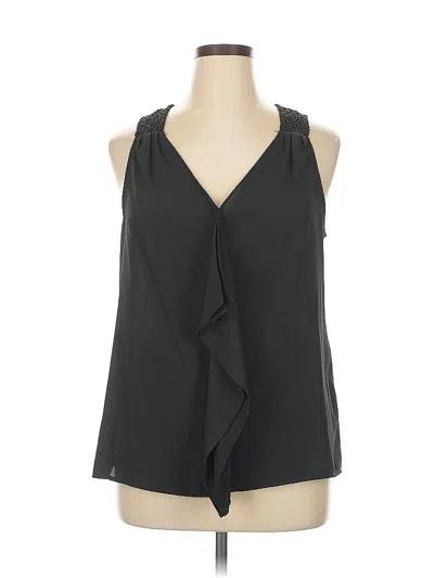 Pre-owned Covington Sleeveless Blouse In Black