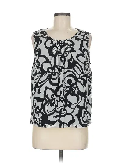 Pre-owned Covington Sleeveless Blouse In Black