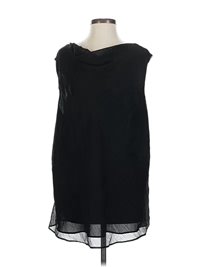 Pre-owned Covington Sleeveless Blouse In Black