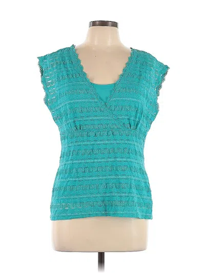Pre-owned Covington Sleeveless Blouse In Blue