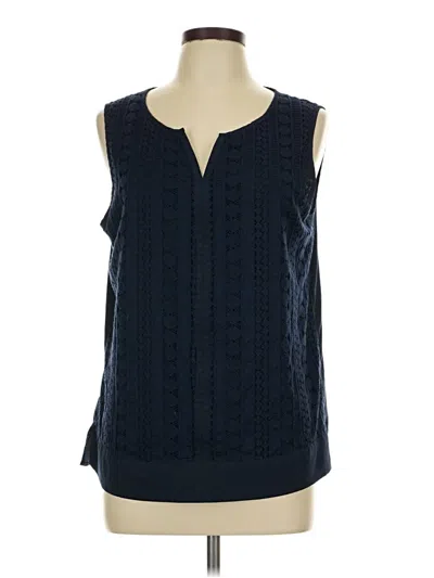 Pre-owned Covington Sleeveless Blouse In Blue