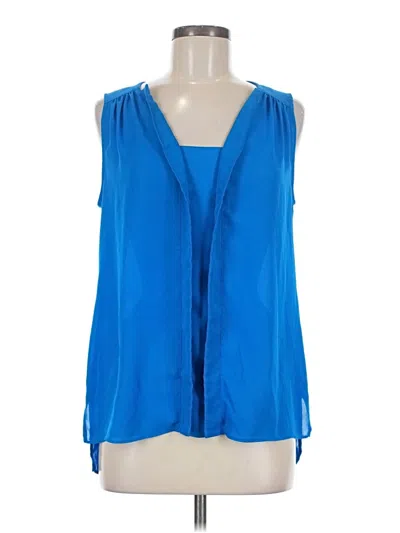 Pre-owned Covington Sleeveless Blouse In Blue