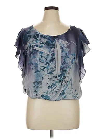 Pre-owned Covington Sleeveless Blouse In Blue