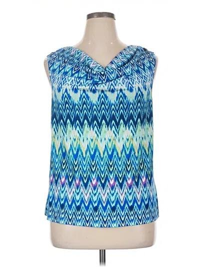 Pre-owned Covington Sleeveless Blouse In Blue