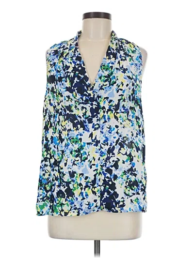 Pre-owned Covington Sleeveless Blouse In Blue