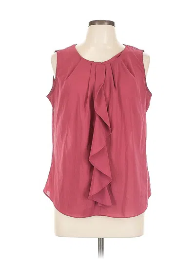 Pre-owned Covington Sleeveless Blouse In Burgundy