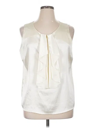 Pre-owned Covington Sleeveless Blouse In Ivory