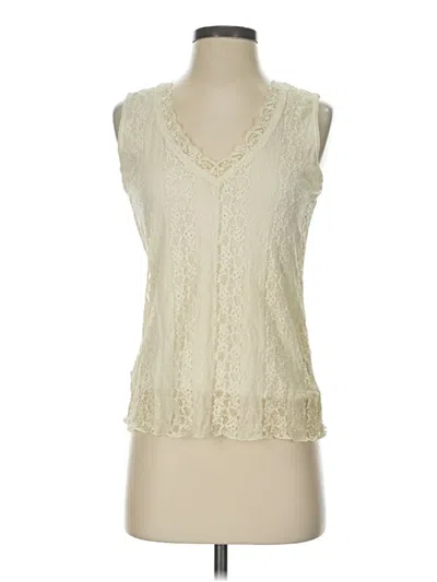 Pre-owned Covington Sleeveless Blouse In Ivory