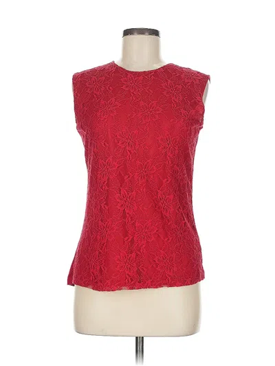 Pre-owned Covington Sleeveless Blouse In Red