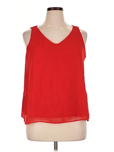 Pre-owned Covington Sleeveless Blouse In Red