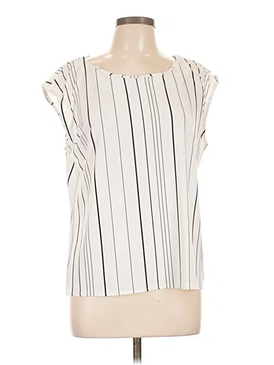 Pre-owned Covington Sleeveless Blouse In White