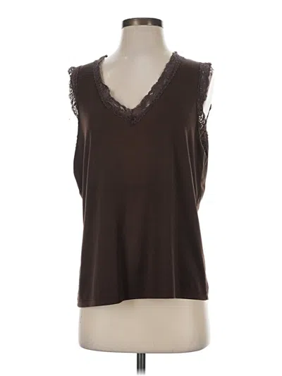 Pre-owned Covington Sleeveless T-shirt In Brown
