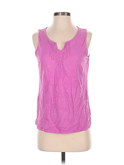 Pre-owned Covington Tank Top Pink Plunge Neckline Tops