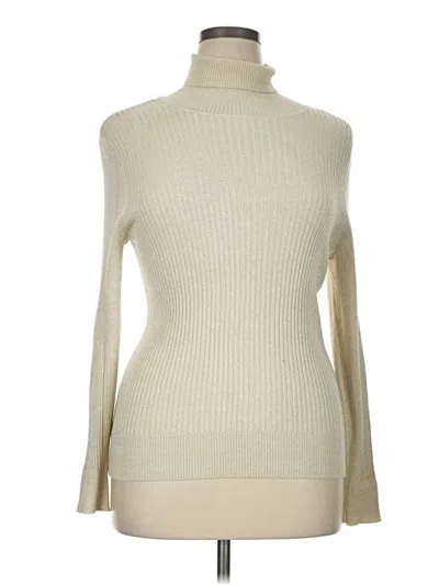 Pre-owned Covington Turtleneck Sweater In White