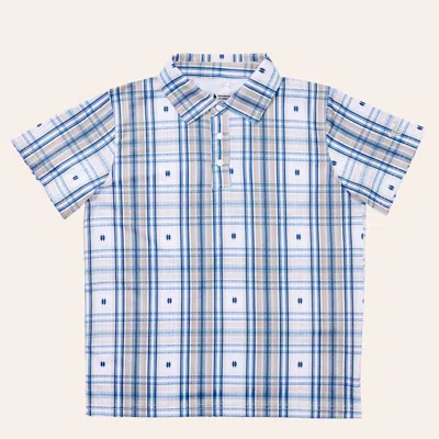Cowboy Hardware Boys' Blue Hermosillo Jacquard Print Polo Shirt