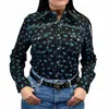 Cowboy Hardware Branding Irons Long Sleeve Print Shirt In Black In Black