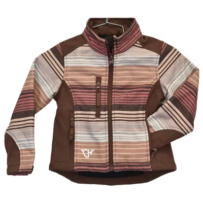 Cowboy Hardware Kids' Girls Youth Poly Shell Jacket In Desert Serape In Pink