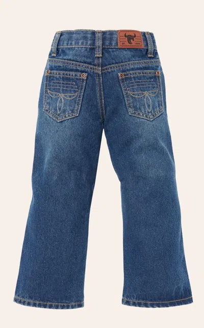Cowboy Hardware Babies' Toddler Boy's Medium Wash Boot Stitched Bootcut Jeans
