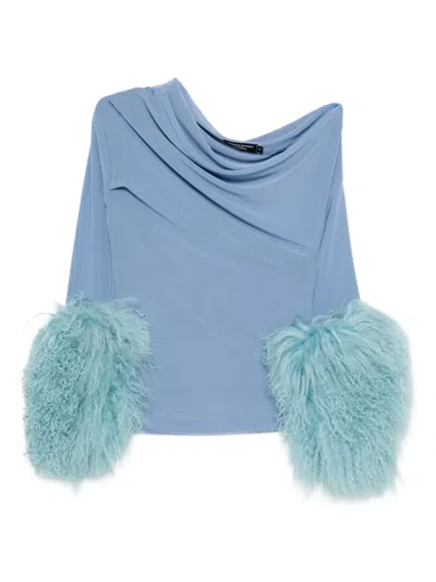 Cowboys Of Habit Amazon Draped Top In Blue