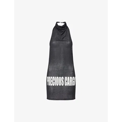 Cowboys Of Habit Womens Black Precious Cargo Sleeveless Fine-knit Mini Dress Xs