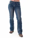 Cowgirl Tuff Don't Fence Me In Jeans In Medium Blue In Blue