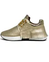 Cowgirl Vogue Women's Pepa Fringe Sneaker In Gold In Gold