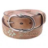 Cowgirls Rock Women's Distressed Belt With Embroidery In Multi