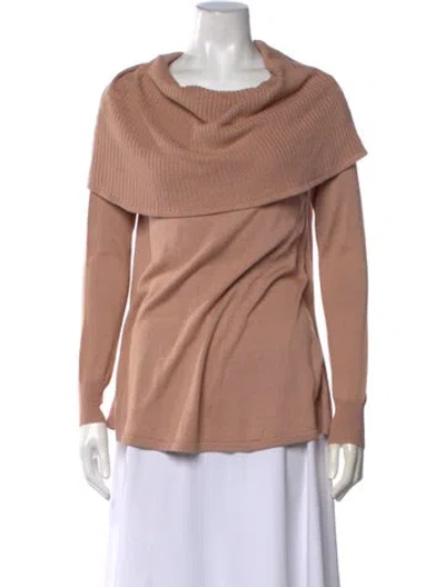 Pre-owned Co Wl Neck Sweater In Pink
