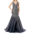 Coya Collection Emmaline Gown In Black In Gray