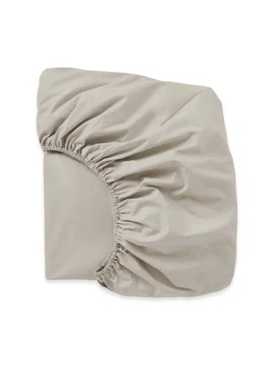 Coyuchi 300 Tc Organic Percale Fitted Sheet In Stone