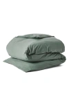 Coyuchi 300 Thread Count Organic Cotton Percale Duvet Cover In Juniper