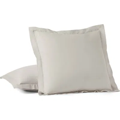 Coyuchi 300 Thread Count Organic Cotton Percale Pillow Sham In Gray