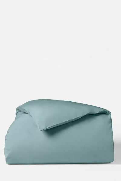 Coyuchi 300 Thread Count Organic Percale Duvet Cover In Blue