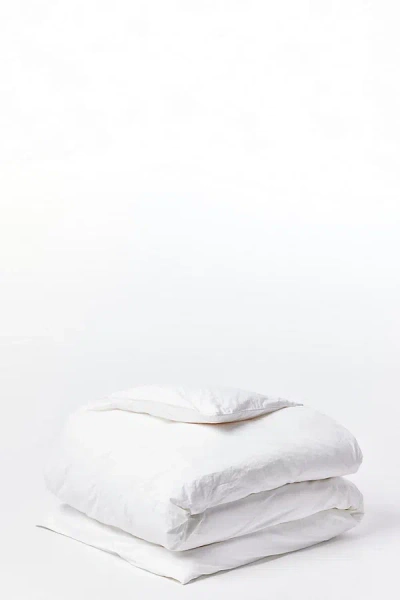 Coyuchi 300 Thread Count Organic Percale Duvet Cover In White