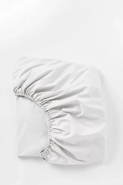 Coyuchi 300 Thread Count Organic Percale Fitted Sheet In White