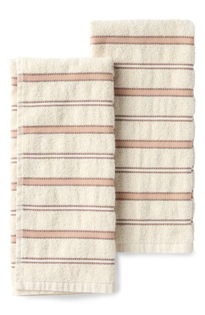 Coyuchi Acacia Organic Cotton Set Of 2 Hand Towels In Multi